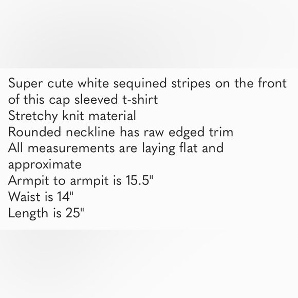 White House Black Market sequin striped t-shirt - Picture 9 of 9